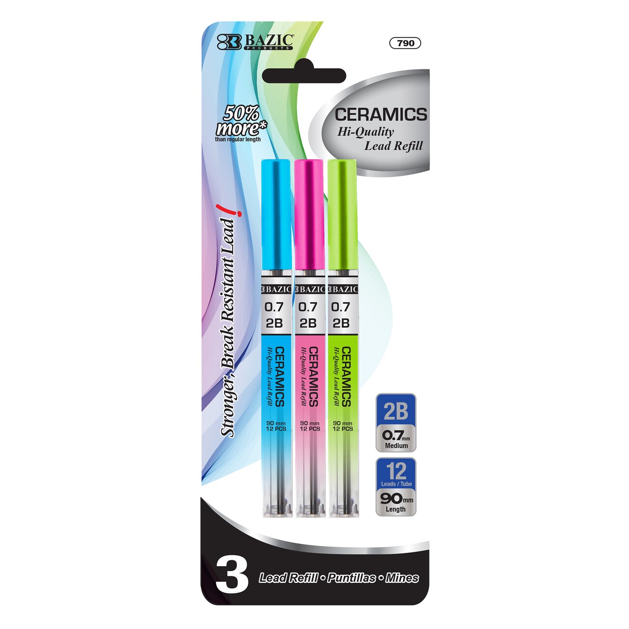 BAZIC Mechanical Pencil Lead Ceramics High-Quality 0.7 mm (3/Pack)